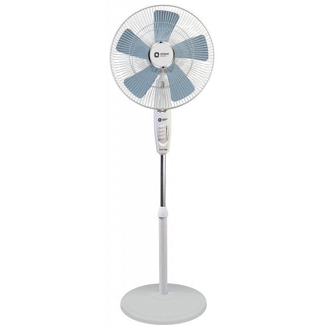 Orient Electric Wind Pro Stand-70 400 MM High Speed Pedestal Fan (White/Blue Tint)